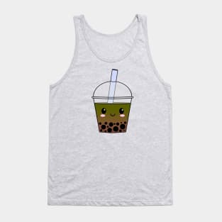 Cute matcha bubble tea Tank Top